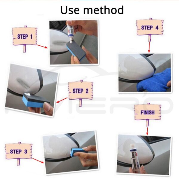 Car Scratch Hiding Polishing Paste with Sponge - Image 6