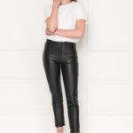 Black Leather Mom Jeans