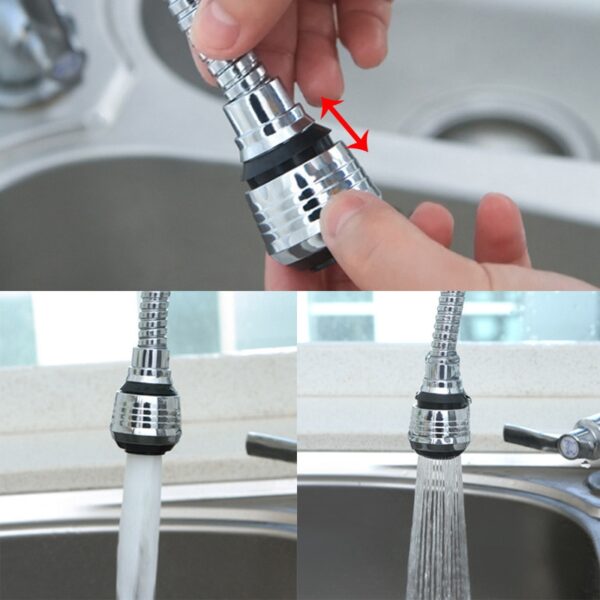 360 Rotatable Bubbler High Pressure Nozzle Filter Tap Adapter - Image 3