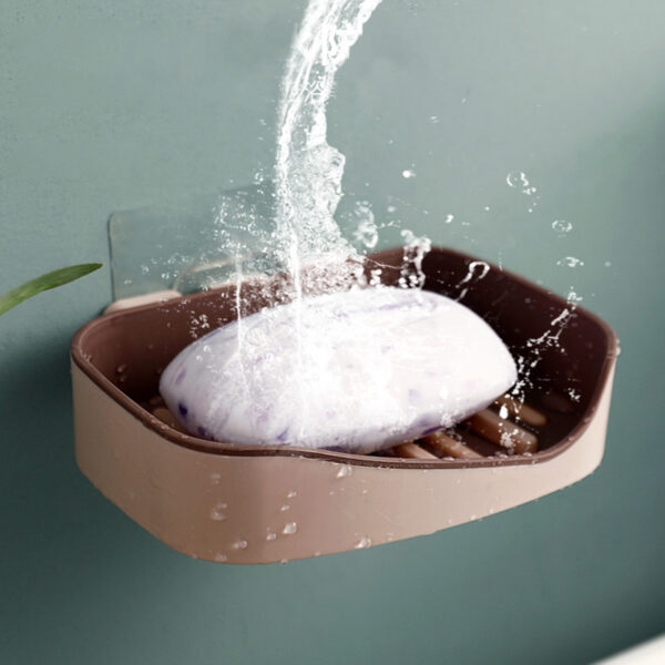 Soap Rack No Drilling Wall Mounted Double Layer Soap Holder - Image 6