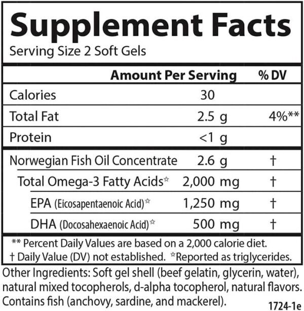 Carlson – Maximum Omega 2000, 2000 mg Omega-3 - Image 4
